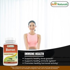 3 Pack Best Naturals Boron Supplements 5 mg 240 Tablets