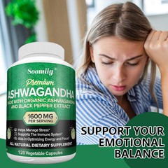 Ashwagandha capsules 1600mg – helps boost the immune system and relieve stress