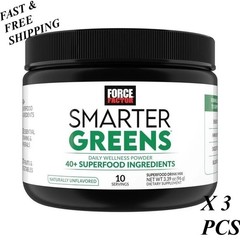NEW Force Factor Smarter Greens Daily Wellness Powder, Superfood Powder