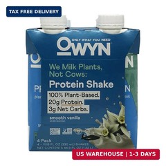 Owyn Smooth Vanilla Plant-Based Protein Shake 4pk, 11.15 FZ