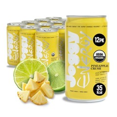 Joggy Energy Drink | Pineapple Crush 12pk 8.4oz | USDA Organic, No Added Suga…