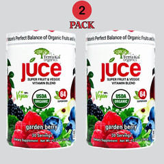 2 Packs Terra Kai Organics JUCE Super Fruit Veggie Vitamin Blend, 12.2 Oz