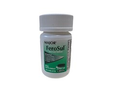 Major FeroSul Green Tablets (Ferrous Sulfate) 325mg/5gr 100ct – EXP 01-2027