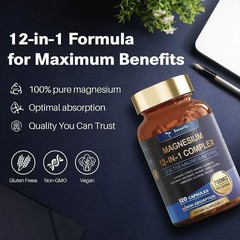 2Pack Totaria Magnesium 12 in 1 Complex 700mg – Glycinate Citrate Malate Taurate