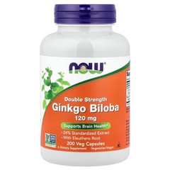 2 X NOW Foods, Ginkgo Biloba, 200 Veg Capsules