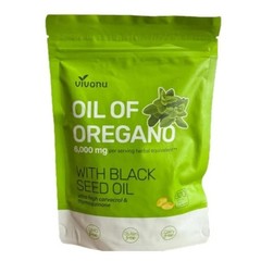 VivoNu Oregano of Oil 300 Softgels Containing Black Seed Oil – 6000mg Oregano
