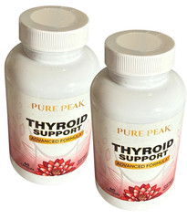 2x Pure Peak Thyroid Support Advanced Formula, Two x 60 Capsules (120) Ex: 10/27