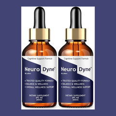 2 Pack NeuroDyne Drops, NeuroDyne Supplement Memory Focus Mind Energy Health…
