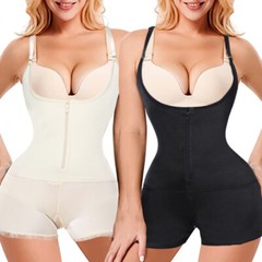 Plus Size Body Shaper Waist Trainer Zipper Bodysuit Shapewear Post Surgery Fajas