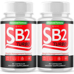 (2 Pack) SB2 Turbo Pills Advanced Energy & Fitness Supplement SB2Turbo 120 Caps