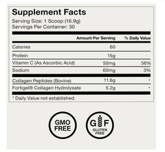 Momentous Collagen Peptides Powder Fortigel Vitamin C NSF Grass Fed Hair Skin Jo