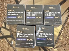 5 Pack NAD+ Nicotinamide Riboside + Resveratrol, 900mg, 80 Capsules. Exp 11/2026