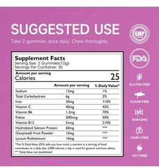 Ameri-Vita High Iron Red Grape Juice Gummies 60 Gummies X 2 Bottles(120 Gummies)
