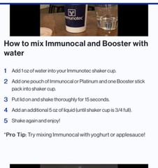 IMMUNOCAL 1)platinum 1)Immunocal Classic And booster (cup free)