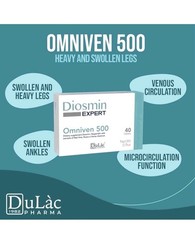 3pk Dulac Diosmin Expert Omniven 500 40 Tabs Leg Circulation Support EXP 01/2027