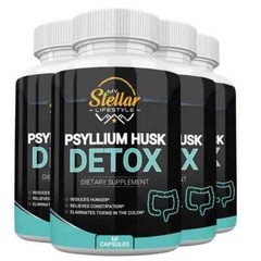 4 Bottles Psyllium Husk Detox by My Stellar Lifestyle – 60 Capsules x4