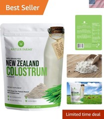 100% Pure New Zealand Colostrum, 30 Servings, 1 lb – Grass Fed, Pasture Raise…