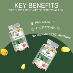 120 Softgels Saw Palmetto Extract 1000mg Prostate Supplement Urinary Men Health