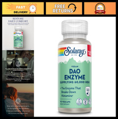 DAO Enzyme Supplement – Breaks Down Histamine – 60,000 HDU – Vegan, Gluten-Free,