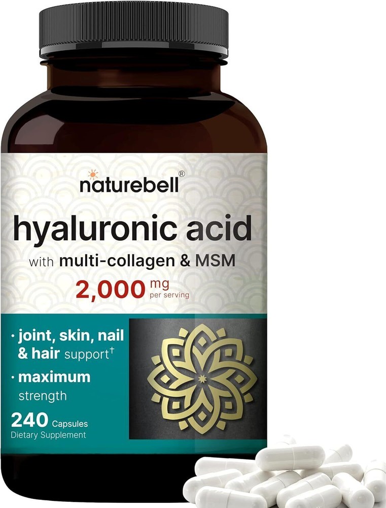 NatureBell Hyaluronic Acid Supplements 2000*mg | 240* 240 Count (Pack of 1)