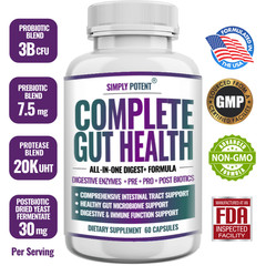 Probiotic Prebiotic & Postbiotic + Digestive Enzymes for Gut Health & Bloating