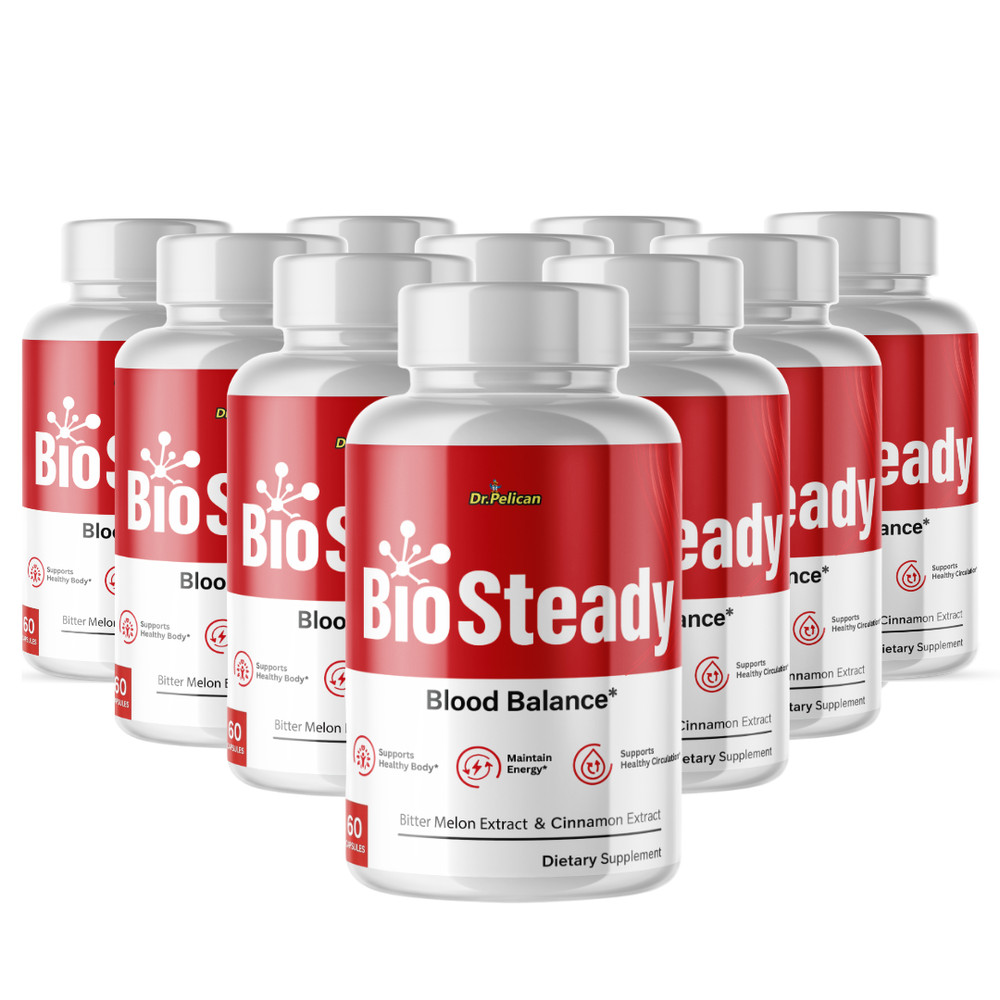 Bio Steady-Blood Support- 10 Bottles- 600 Capsules