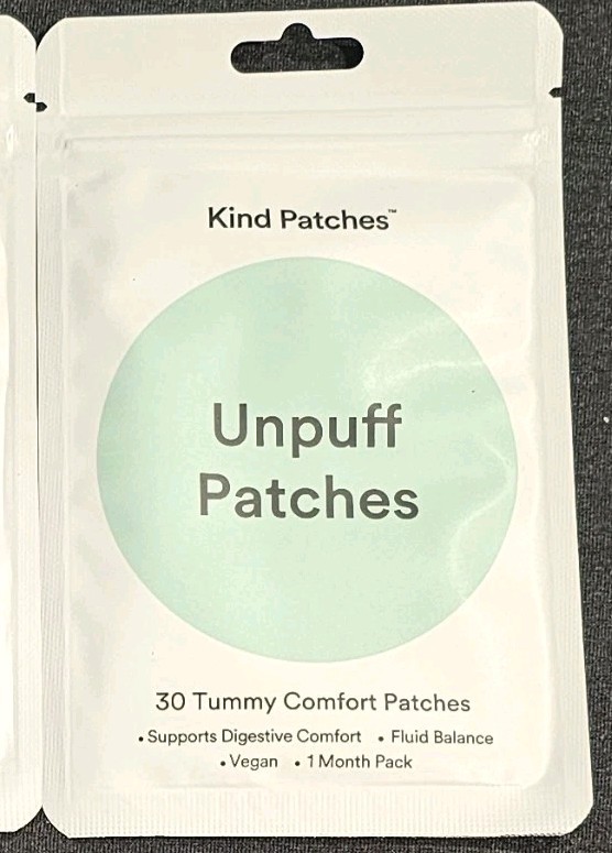 Kind Patches Unpuff Patches (30 Ct) Tummy Digestive Comfort Fluid Balance Vegan