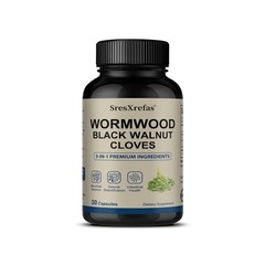 SresXrefas Wormwood Black Walnut Cloves 3-in-1 Premium Formula 30/60/120Capsules