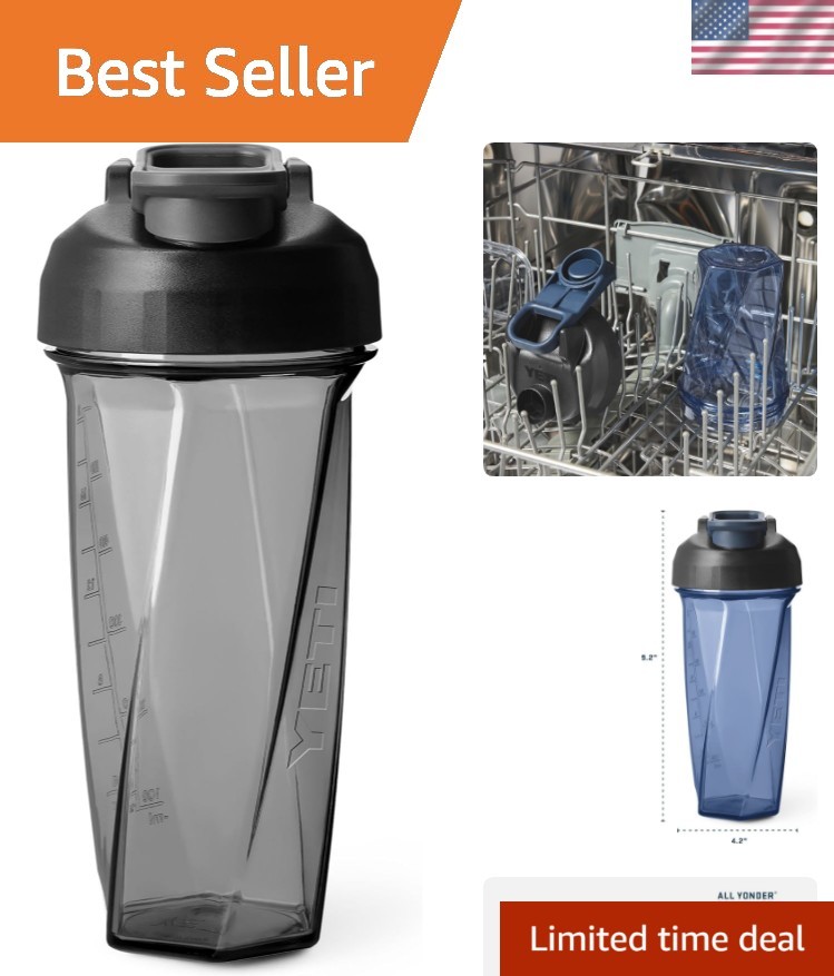 Yonder Helimix Vortex Blender Shaker Bottle Holds up to 27oz | No Blending Ba…