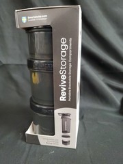 Smartshake Revivie Bottle Shaker Cup Storage 3-Set – Total Capacity 450 ml Black