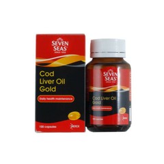 2 X 100 Capsule Seven Seas Cod liver fish oil Gold