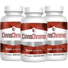 3 Pack Barton Nutrition CinnaChroma Advanced Blood Sugar Support 30 Caps