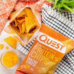 Quest Tortilla Style Protein Chips – Nacho Cheese (8 Bags) Free Ship