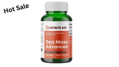 INFINITE AGE Sea Moss Premium 1250mg Superfood, High-Potency, Vegan 60 Capsules