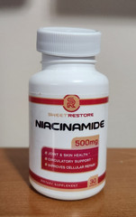 Sweet Restore Niacinamide Supplement 500mg 30 ct. per bottle exp. 10/2027