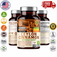 Canela de Ceilán 1200 mg | Apoyar niveles saludables de azúcar en sangre