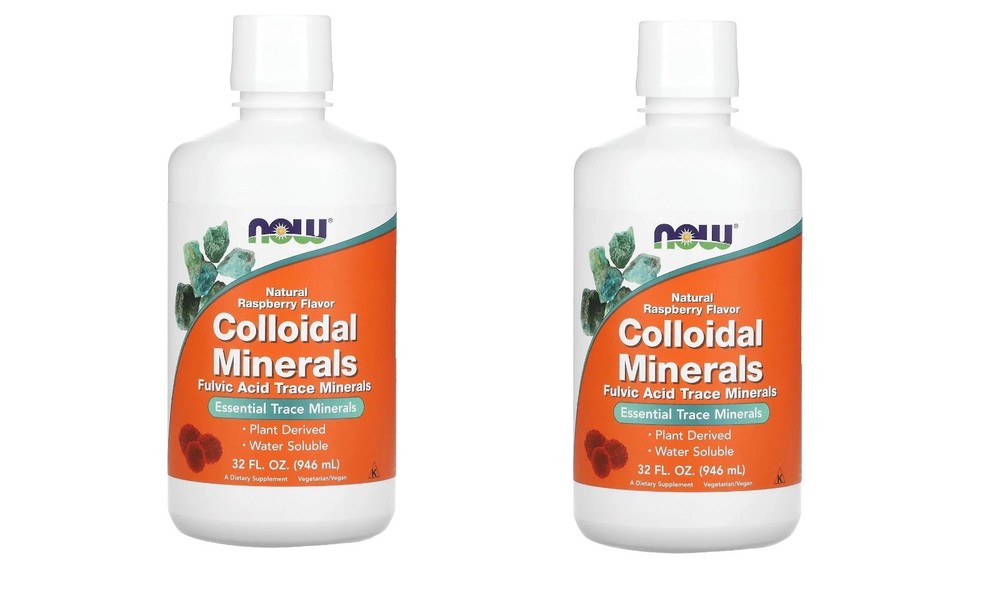 Now Foods Colloidal Minerals, Natural Raspberry , 32 fl oz ******2 PACK*****