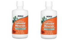 Now Foods Colloidal Minerals, Natural Raspberry , 32 fl oz ******2 PACK*****