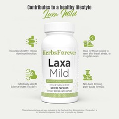 Laxa Mild Ayurvedic Herb Supplement for Morning Regularity & Digestive Wellness