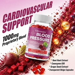 Beet Root CoQ10 Grape Seed,Blood Pressure&Cardiovascular Circulation,30~ 120Caps
