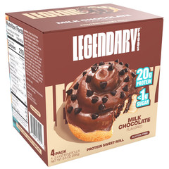 Legendary Foods Protein Sweet Roll Chocolate 4 Pack Protein Snack Gluten org@