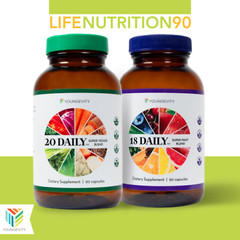 Youngevity 18 Daily Super Fruit Blend & 20 Daily Super Veggie Blend / 90 Caps