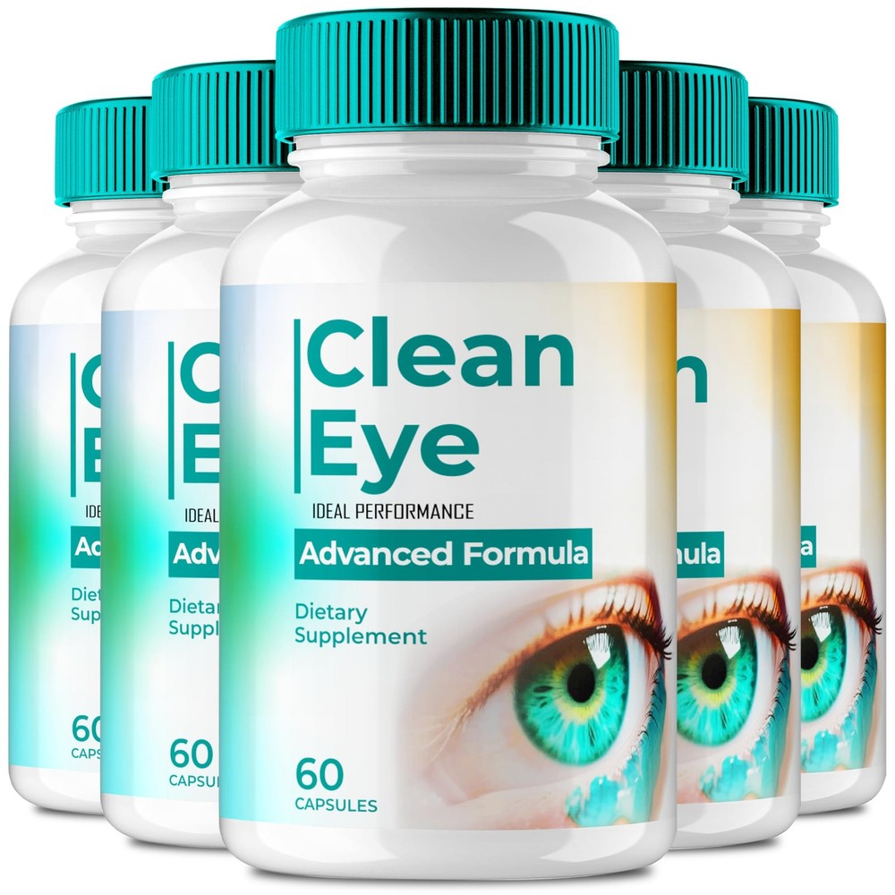 Clean Eye Health Vision Support Supplement – 300 Capsules (5 Pack)