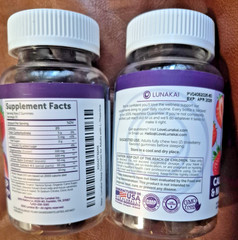 TWO BOTTLEcLunakai cSleep Gummies for Adults w/Melatonin 10mg Exp 4/2028