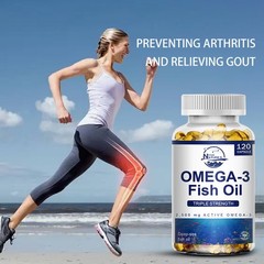 3x Strength EPA & DHA Omega 3 Fish Oil 3600mg,Highest Potency,1-4 Packs Caps