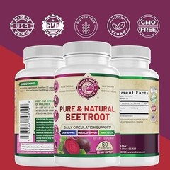 Organic Beetroot Plus. Supports Healthy Circulation, Heart & Energy. USA Made.