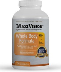 MaxiVision Whole Body Formula Eye Supplements for Eye Strain – 120 Capsules