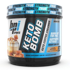 BPI Sports Keto Bomb Ketogenic Creamer for Coffee 18 Servings Caramel Macchiato