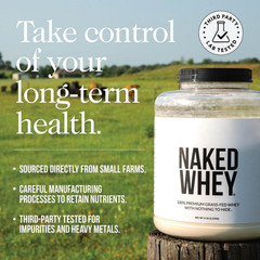 NAKED Whey Vanilla Protein Powder, Grass-Fed, 24 Servings