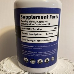 Noavii Creatine Monohydrate Capsules 90ct, Exp 07/2026. 3 Bottles Included